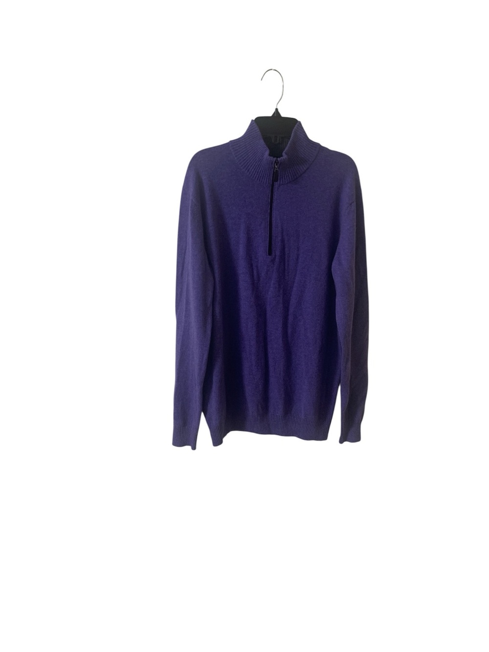 Kinross Men's Zip Mock Neck Sweater 100% cashmere